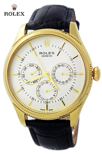 Đồng hồ dây da Rolex nam mạ vàng đẳng cấp mới